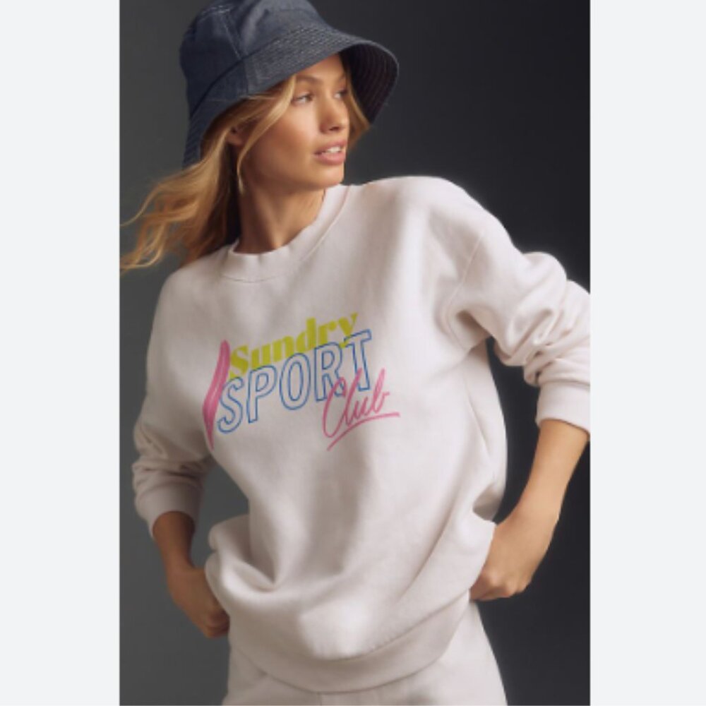 Brand New Sundry Retro Sport Club Crewneck Sweatshirt